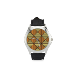 Geometric Triangle Pattern Women's Classic Leather Strap Watch(Model 203)
