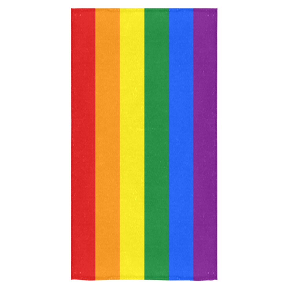 Gay Pride Rainbow Flag Stripes Bath Towel 30"x56"