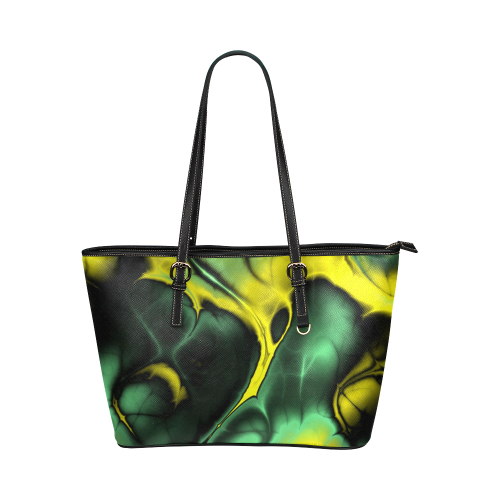 awesome fractal 32 Leather Tote Bag/Large (Model 1651)