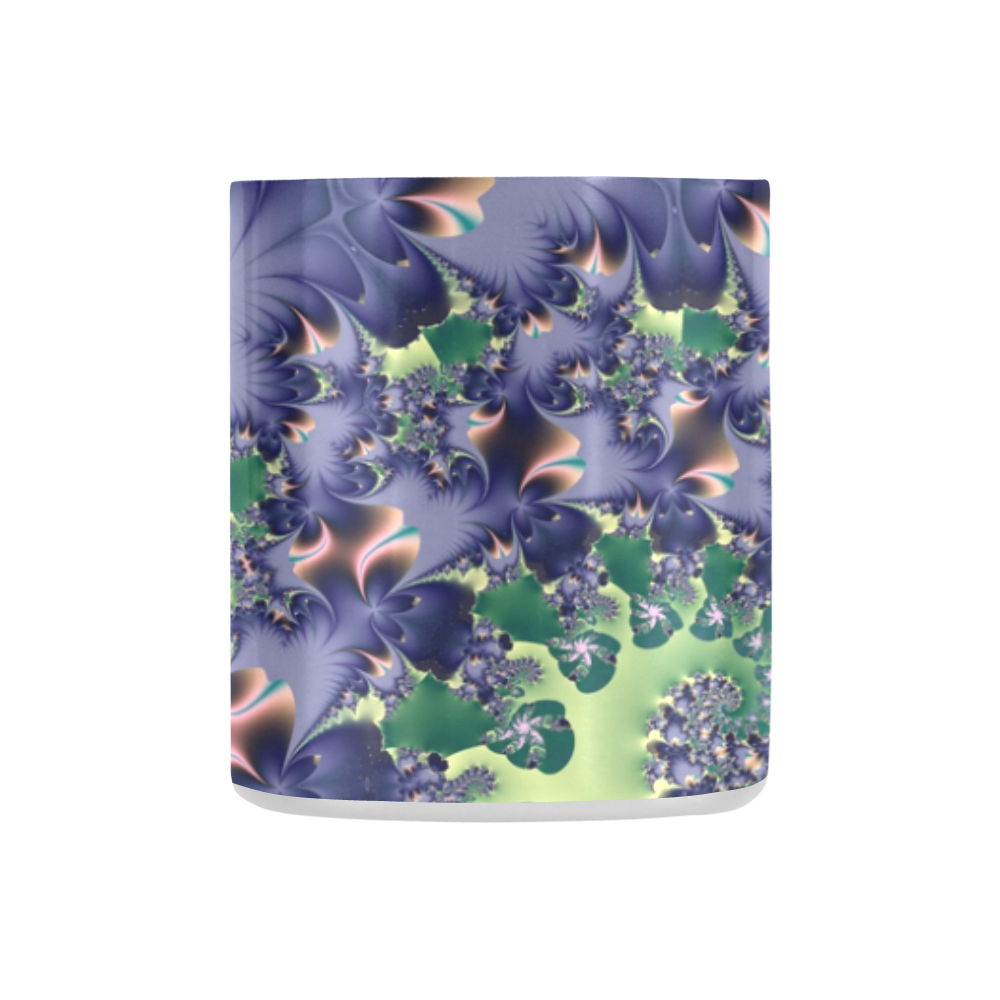 Fantastical Purple Feathers Fractal Abstract Classic Insulated Mug(10.3OZ)