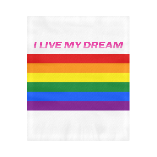 Gay Pride Rainbow Flag Stripes Duvet Cover 86"x70" ( All-over-print)