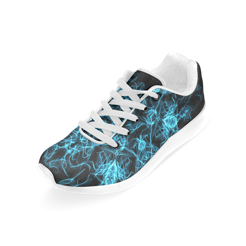 Blue SILK Arts Fractal Women’s Running Shoes (Model 020)