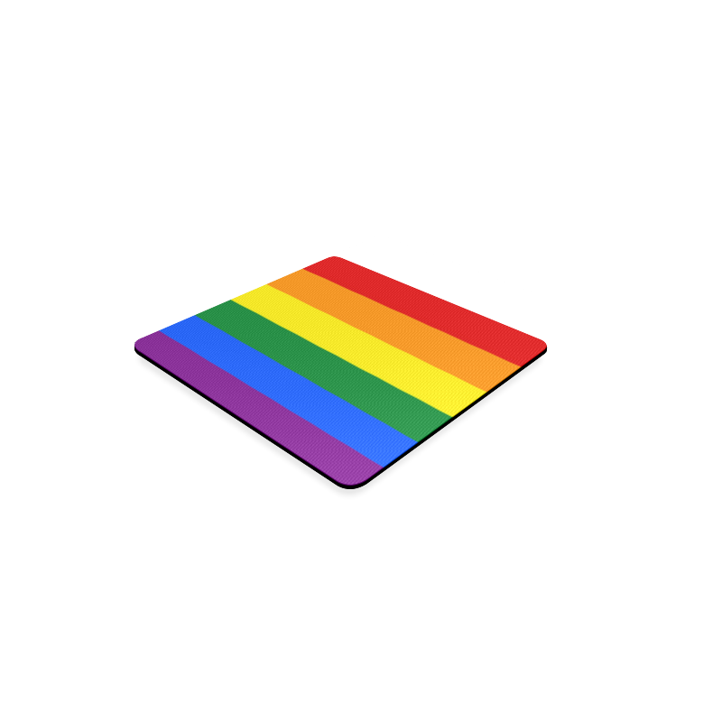 Gay Pride Rainbow Flag Stripes Square Coaster