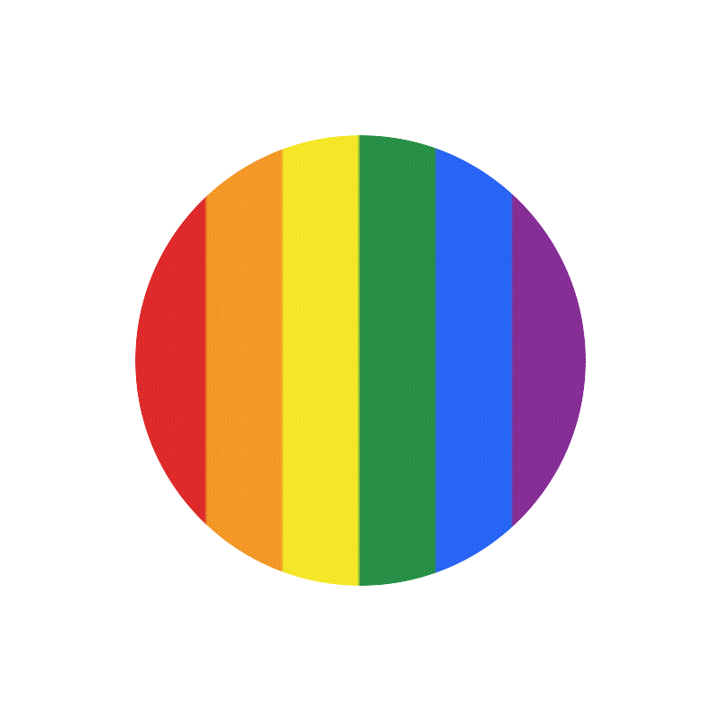 Gay Pride Rainbow Flag Stripes Round Mousepad