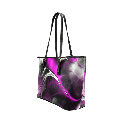 awesome fractal 33 Leather Tote Bag/Large (Model 1651)