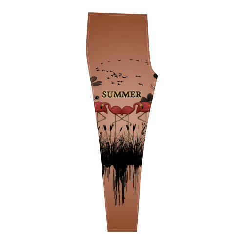 Summer design with flamingo Cassandra Women's Leggings (Model L01)