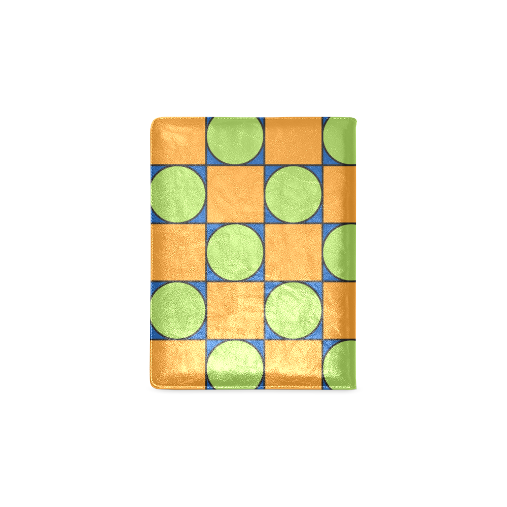 Green and Orange Geometric Pattern Custom NoteBook B5
