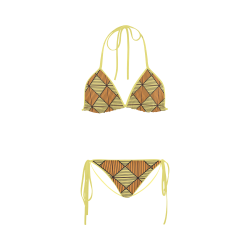Geometric Triangle Pattern Custom Bikini Swimsuit