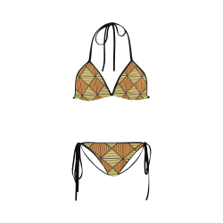 Geometric Triangle Pattern Custom Bikini Swimsuit