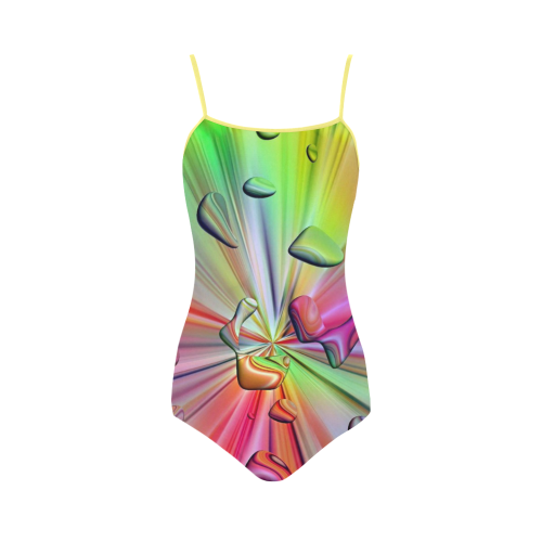 Rainbow Drops by nico bielow Strap Swimsuit ( Model S05)