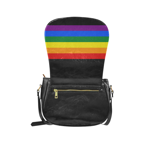 Gay Pride Rainbow Flag Stripes Classic Saddle Bag/Large (Model 1648)