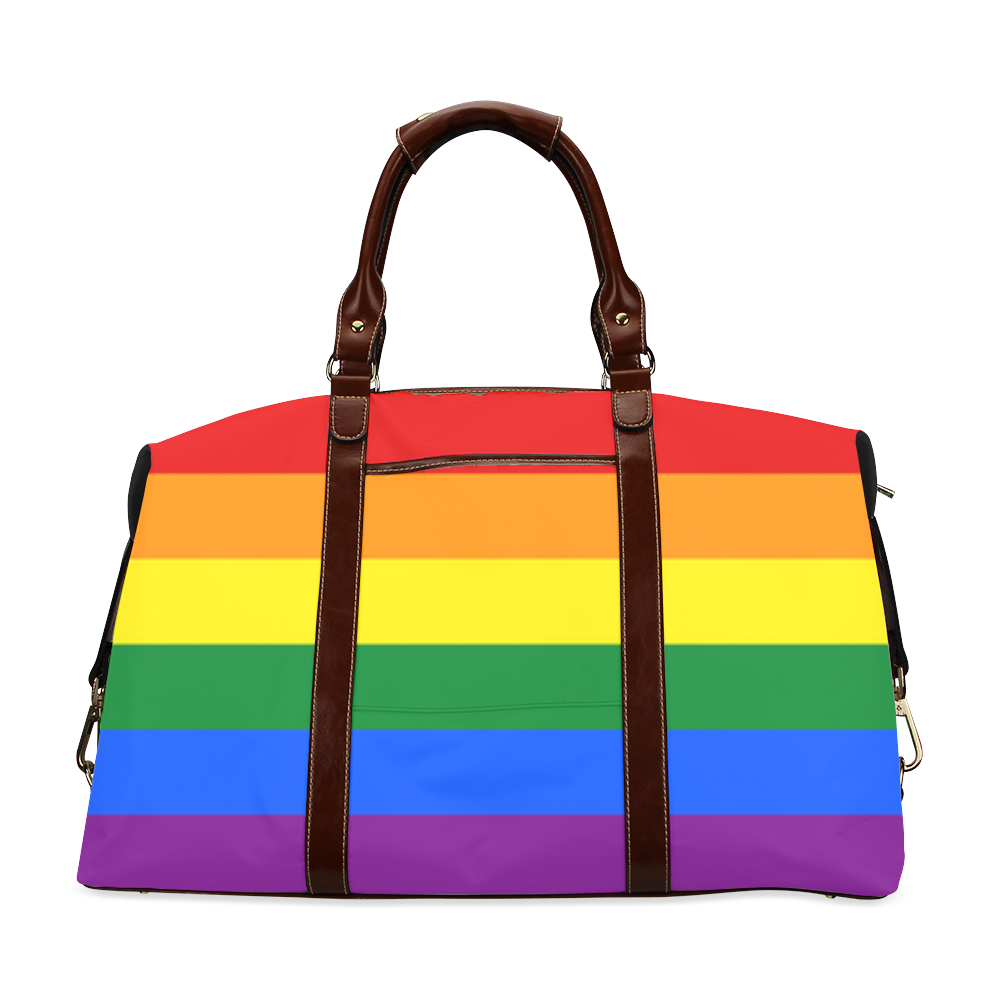 Gay Pride Rainbow Flag Stripes Classic Travel Bag (Model 1643)