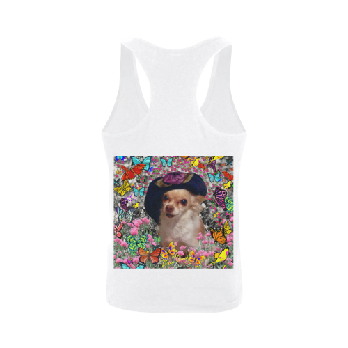 Chi Chi in Yellow Butterflies, Chihuahua Puppy Dog Plus-size Men's I-shaped Tank Top (Model T32)