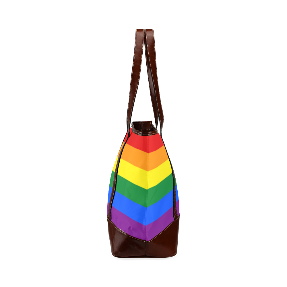 Gay Pride Rainbow Flag Stripes Tote Handbag (Model 1642)