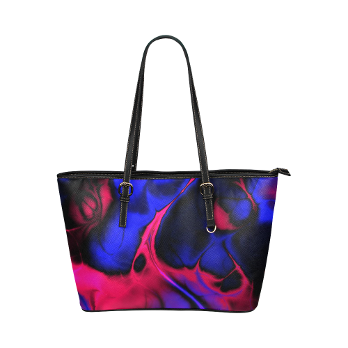 awesome fractal 31 Leather Tote Bag/Large (Model 1651)