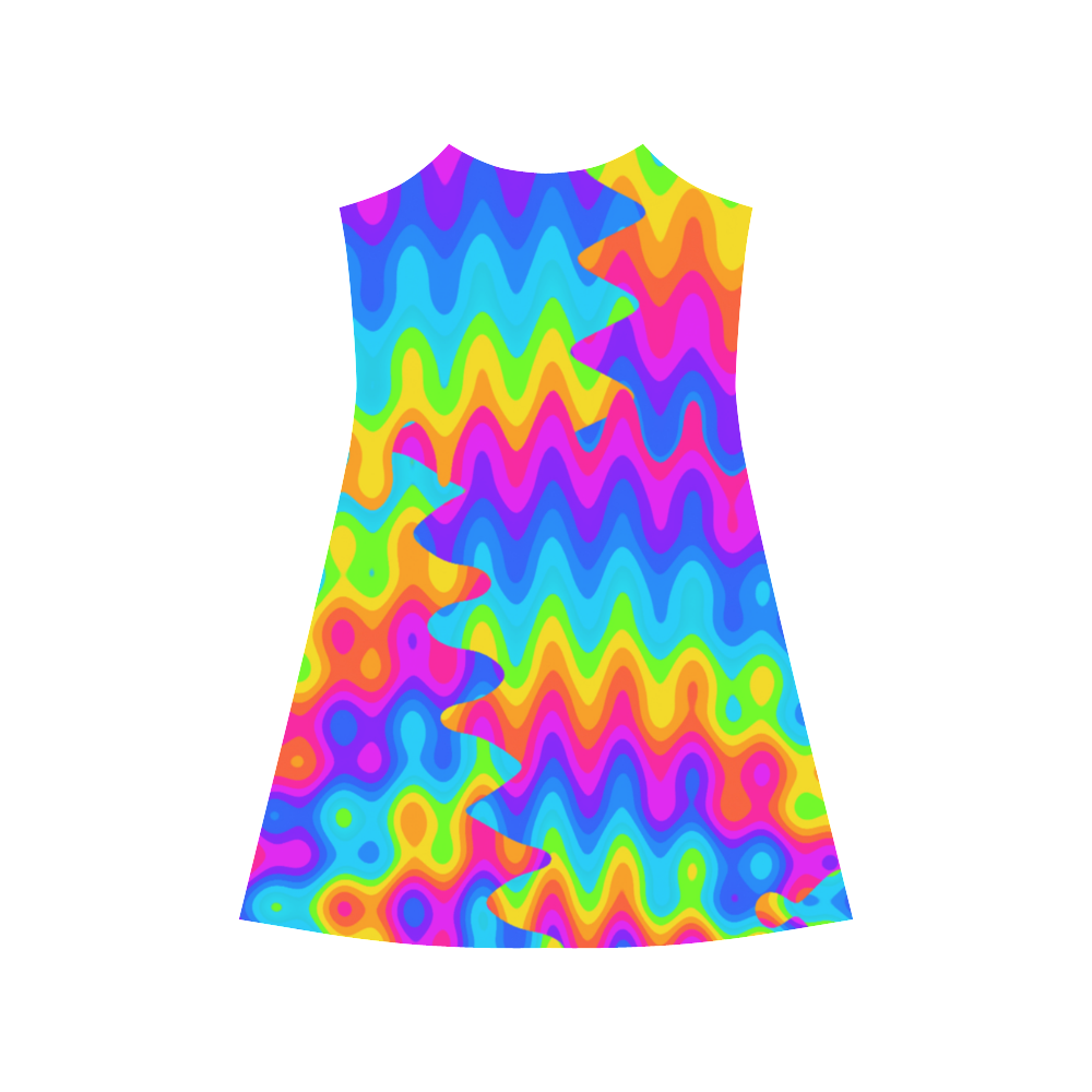 Amazing Acid Rainbow Alcestis Slip Dress (Model D05)