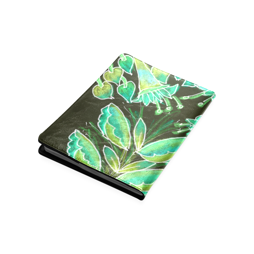 Irish Garden, Lime Green Flowers Dance in Joy Custom NoteBook B5