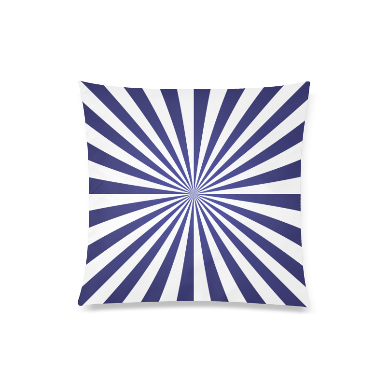 Blue Spiral Custom Zippered Pillow Case 20"x20"(Twin Sides)