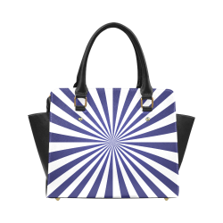Blue Spiral Classic Shoulder Handbag (Model 1653)