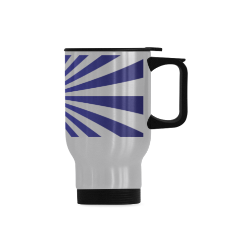 Blue Spiral Travel Mug (Silver) (14 Oz)