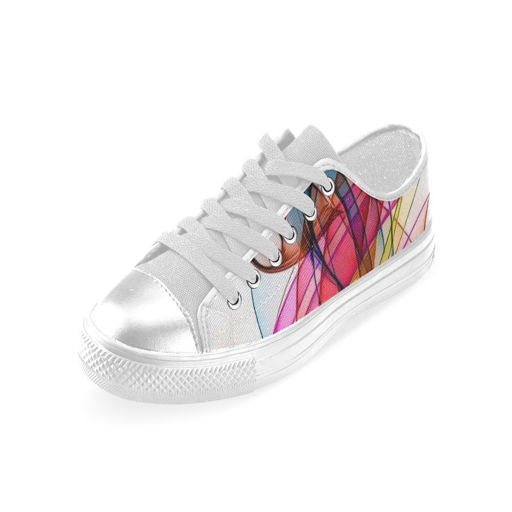 Summer Color Pattern by Nico Bielow Women's Classic Canvas Shoes (Model 018)
