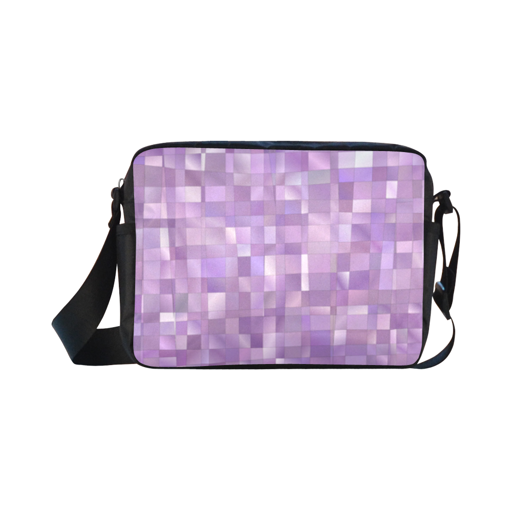 Purple Pearl Mosaic Classic Cross-body Nylon Bags (Model 1632)