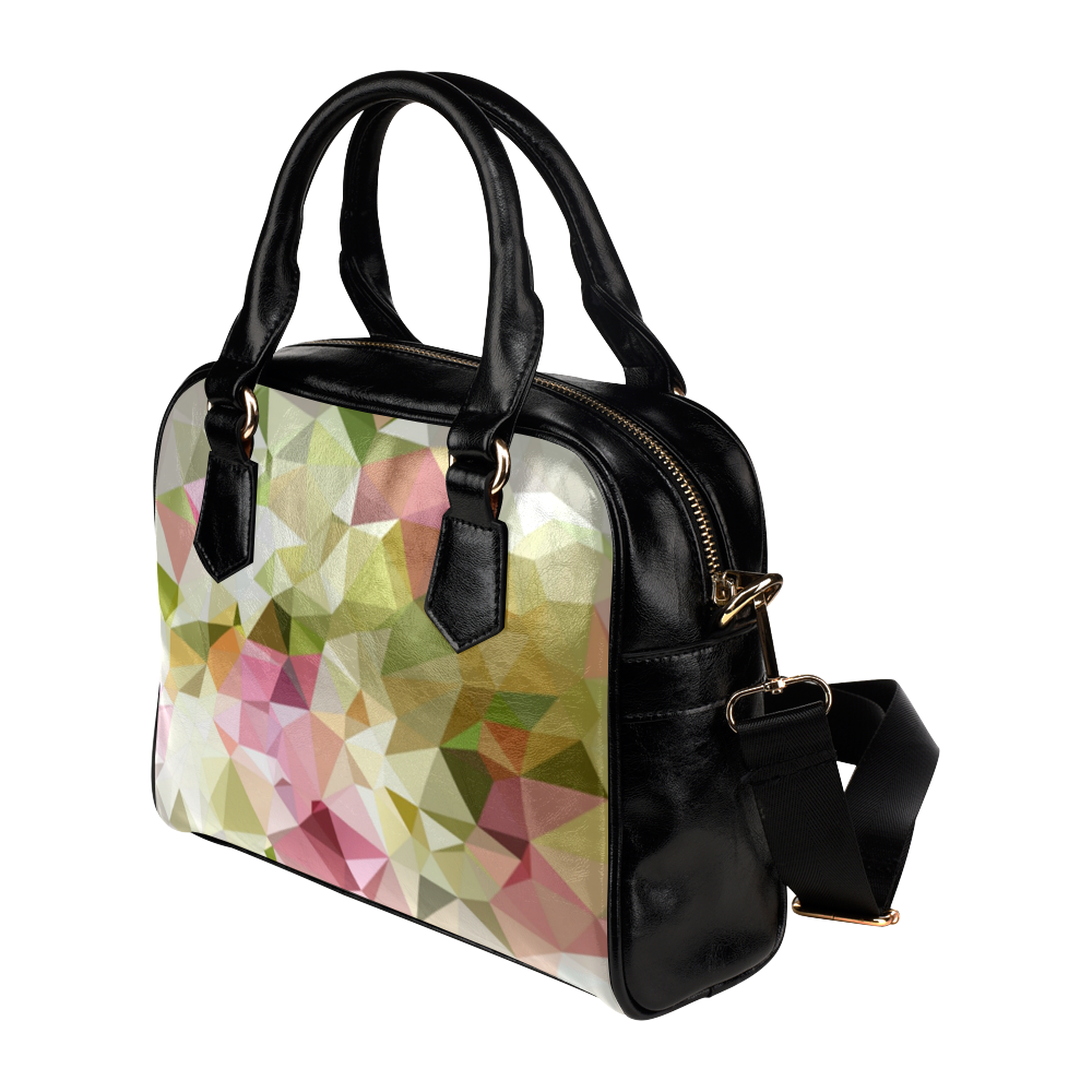 Low Poly Pastel Flower Shoulder Handbag (Model 1634)