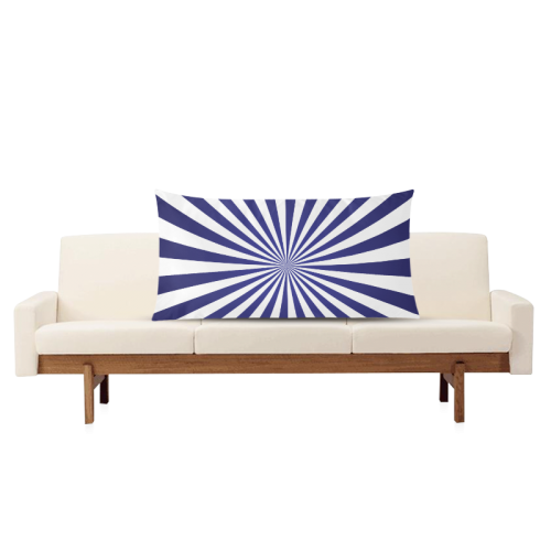 Blue Spiral Rectangle Pillow Case 20"x36"(Twin Sides)
