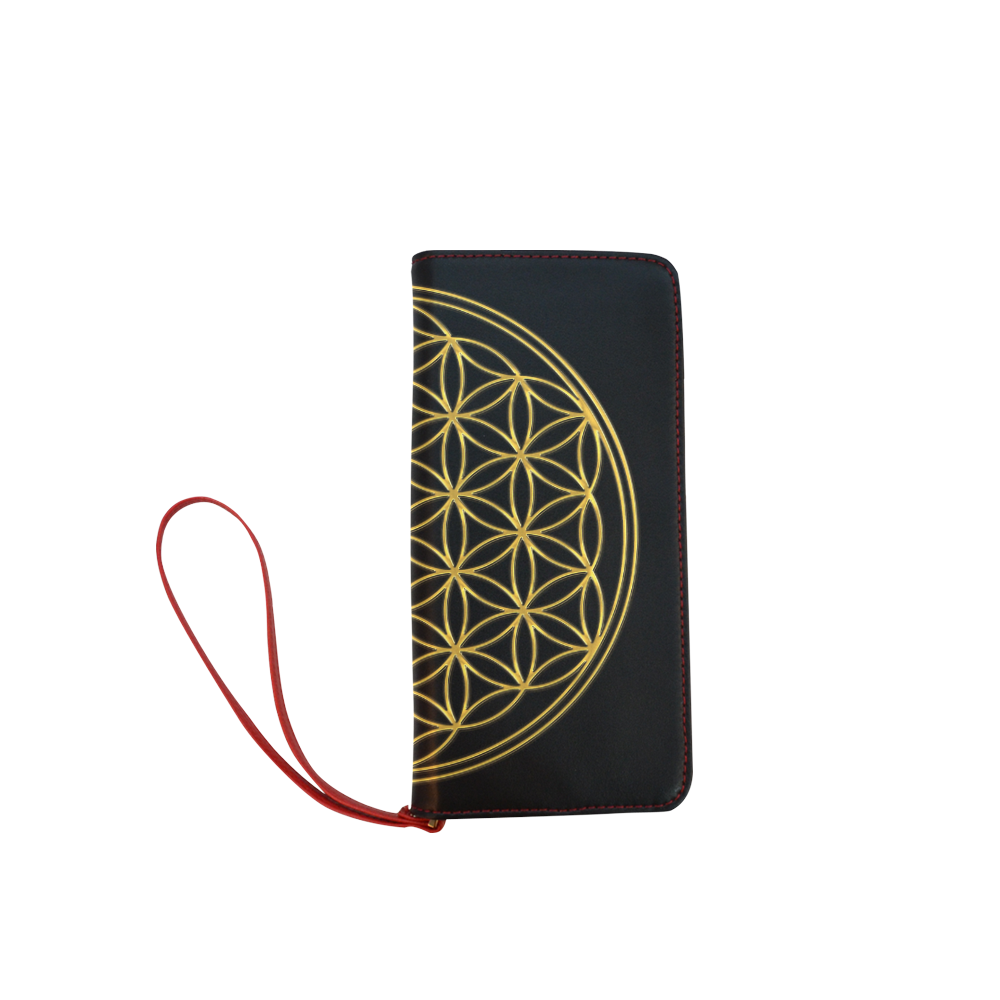 FLOWER OF LIFE gold Women's Clutch Wallet (Model 1637)