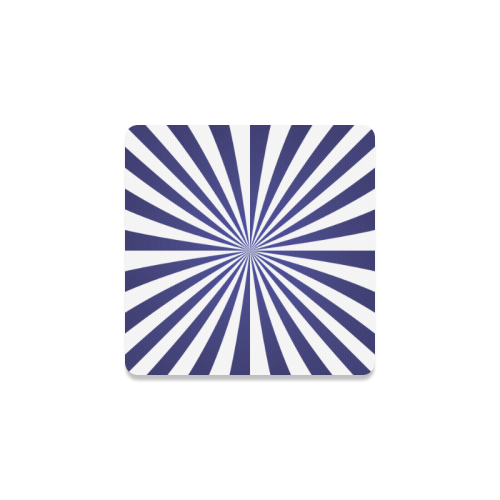 Blue Spiral Square Coaster