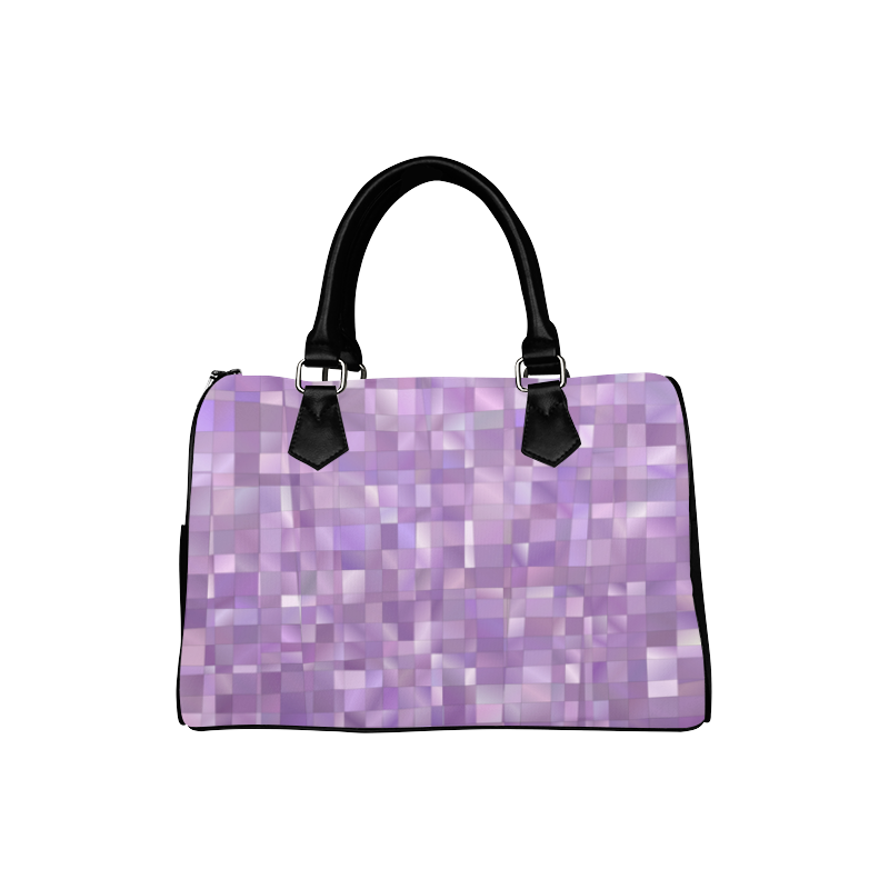 Purple Pearl Mosaic Boston Handbag (Model 1621)