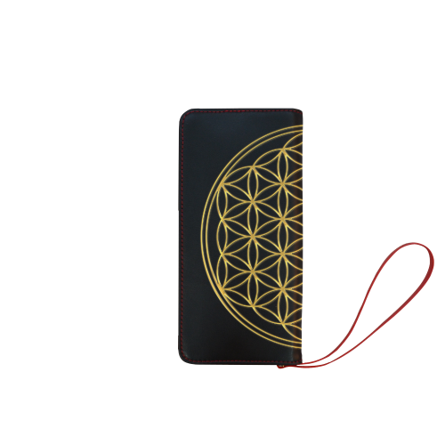 FLOWER OF LIFE gold Women's Clutch Wallet (Model 1637)