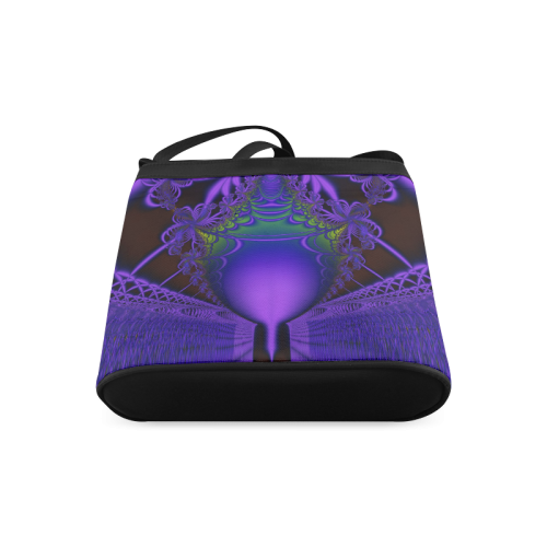Shield and Elegant Lace Fractal Blue and Purple Crossbody Bags (Model 1613)
