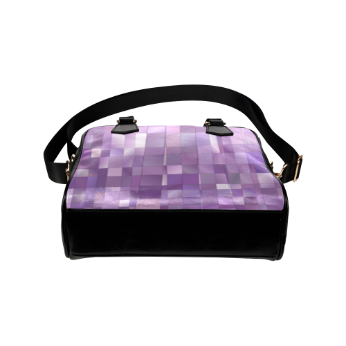 Purple Pearl Mosaic Shoulder Handbag (Model 1634)