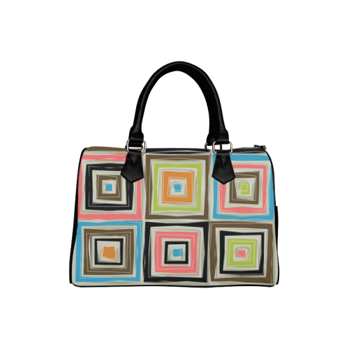 Retro Squares Boston Handbag (Model 1621)