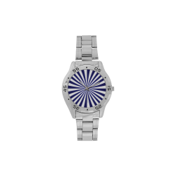 Blue Spiral Men's Stainless Steel Analog Watch(Model 108)