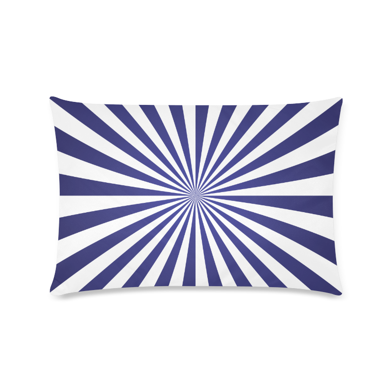 Blue Spiral Custom Rectangle Pillow Case 16"x24" (one side)