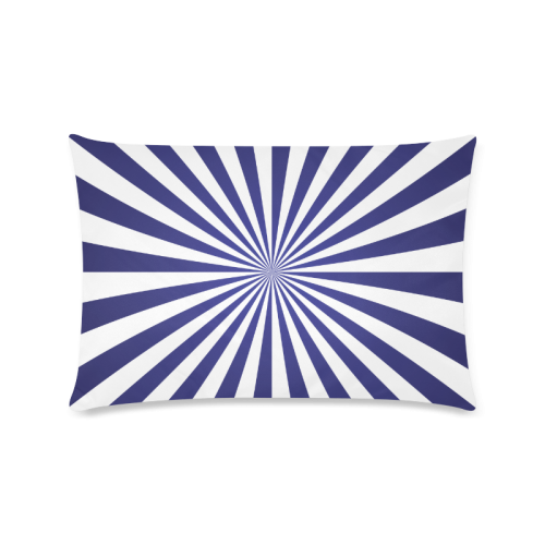 Blue Spiral Custom Rectangle Pillow Case 16"x24" (one side)