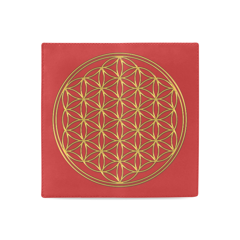 FLOWER OF LIFE gold Women's Leather Wallet (Model 1611)