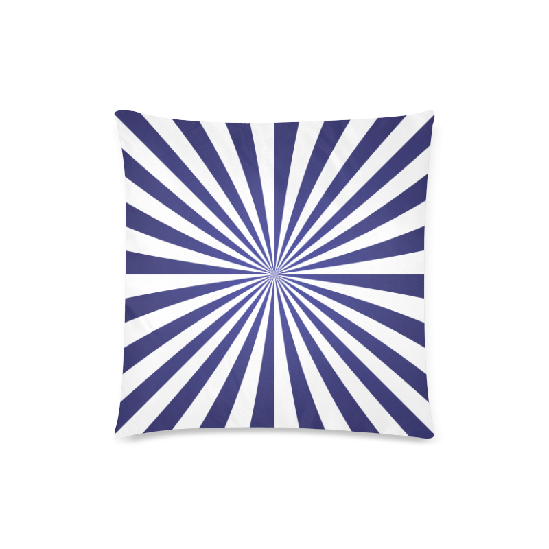 Blue Spiral Custom Zippered Pillow Case 18"x18"(Twin Sides)