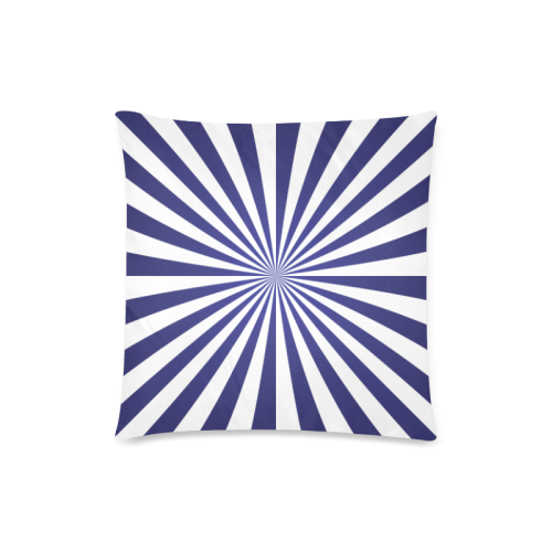 Blue Spiral Custom Zippered Pillow Case 18"x18"(Twin Sides)