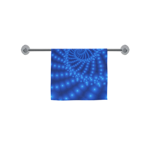 Glossy  Royal Blue  Beads Spiral Fractal Custom Towel 16"x28"