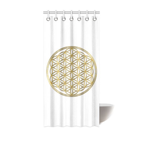 FLOWER OF LIFE gold Shower Curtain 36"x72"