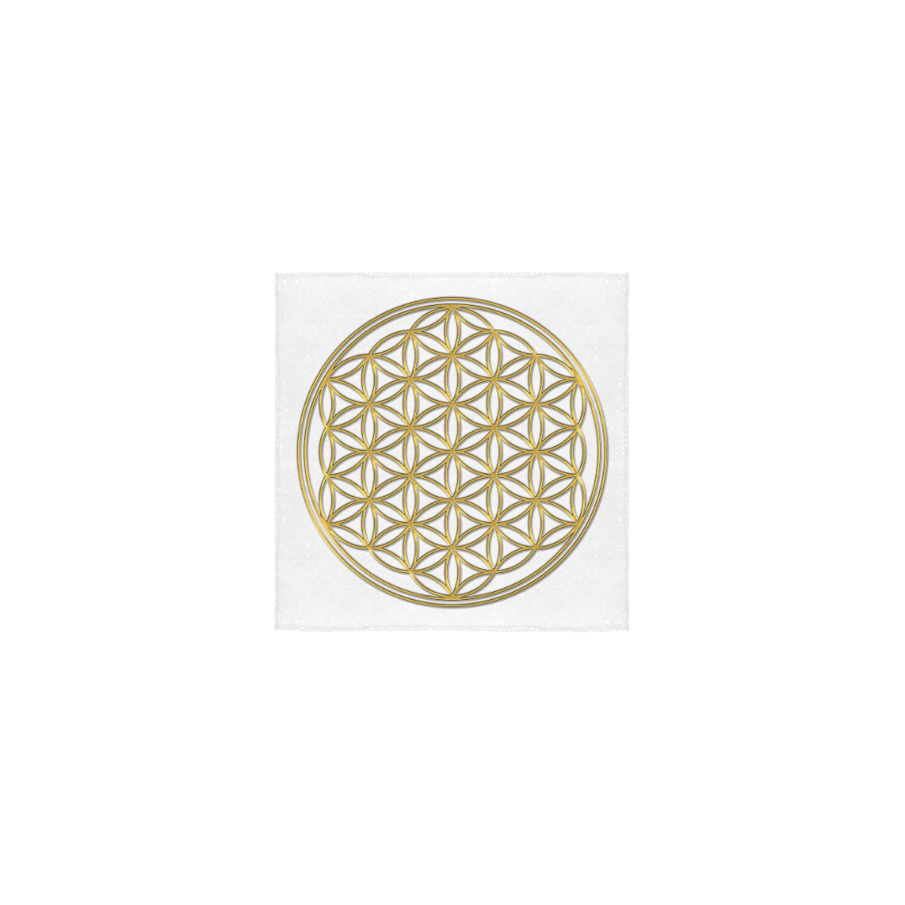FLOWER OF LIFE gold Square Towel 13“x13”