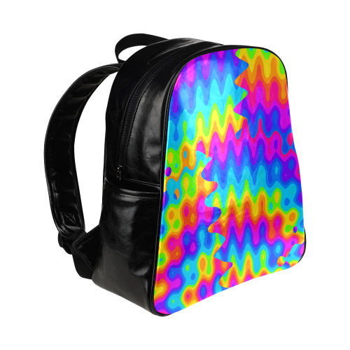 Amazing Acid Rainbow Multi-Pockets Backpack (Model 1636)