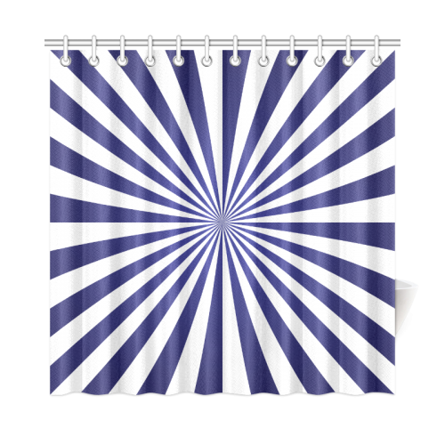 Blue Spiral Shower Curtain 72"x72"