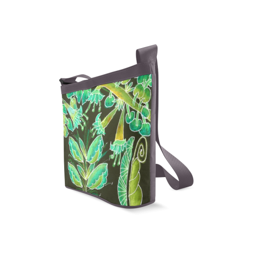 Irish Garden, Lime Green Flowers Dance in Joy Crossbody Bags (Model 1613)