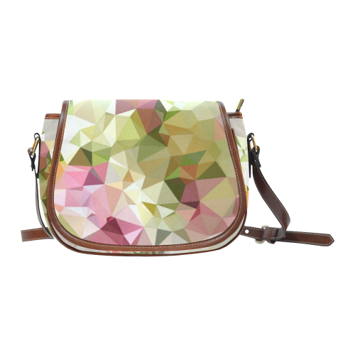 Low Poly Pastel Flowers Saddle Bag/Small (Model 1649) Full Customization