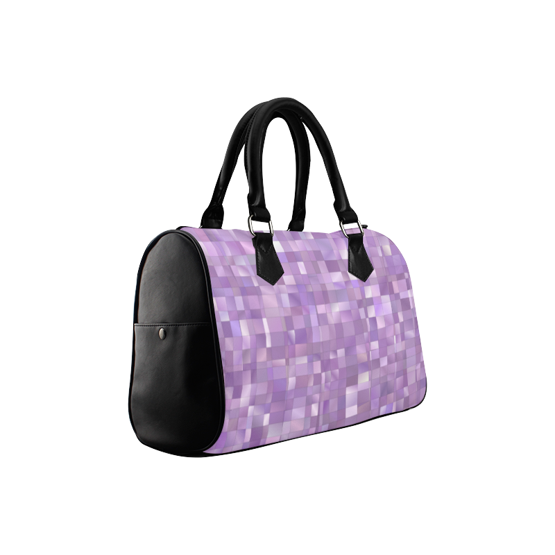 Purple Pearl Mosaic Boston Handbag (Model 1621)