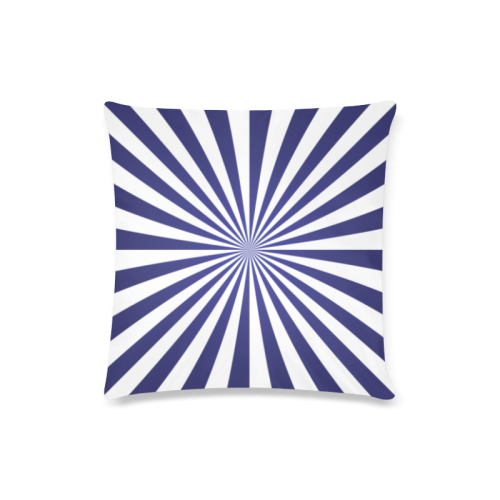 Blue Spiral Custom Zippered Pillow Case 16"x16"(Twin Sides)